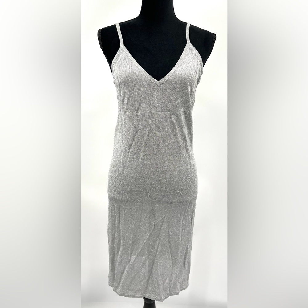 Y2K Vintage Silver Slip Dress by FUBU